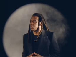 Rapper Jay Z in a black suit